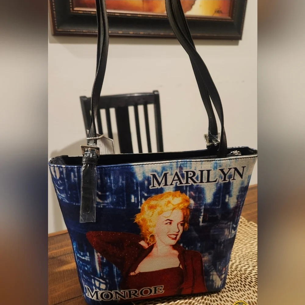 Marilyn Monroe Tote Bag | Pop Art Graphic Handbag | Celebrity Print Purse | NWT